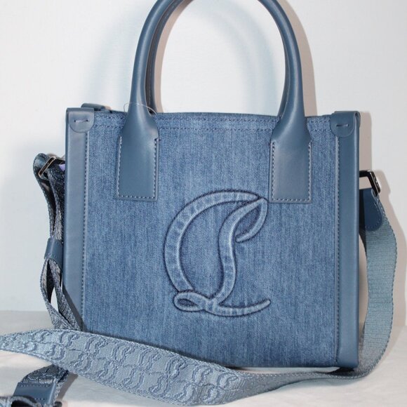 Christian Louboutin Handbags - CHRISTIAN LOUBOUTIN By My Side Mini Denim Tote Shoulder Crossbody Bag
